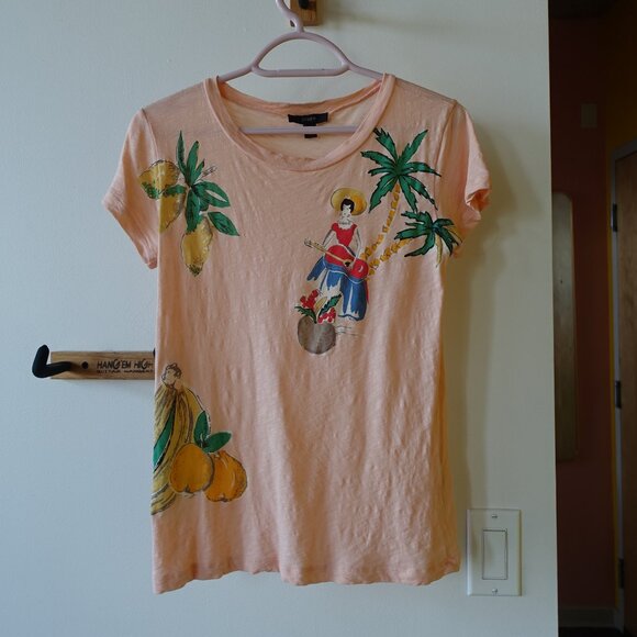 J.Crew JCrew G6608 souvenir postcard graphic t-shirt tee top S SM 4 - Picture 3 of 15